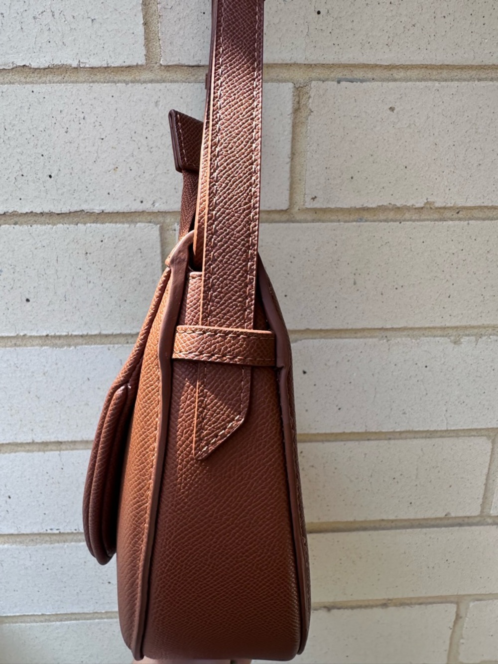 NWOT JW PEI Sharon Brown Crossbody Crescent Vegan Leather Bag - Picture 8 of 11